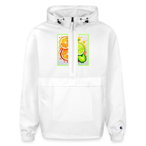 Neon Chaos Liquid Color Explosion - Champion Packable Jacket