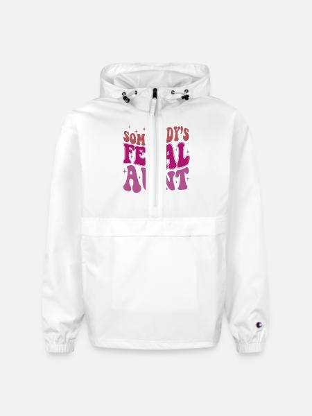 Somebody's Feral Aunt - Champion Packable Jacket - white