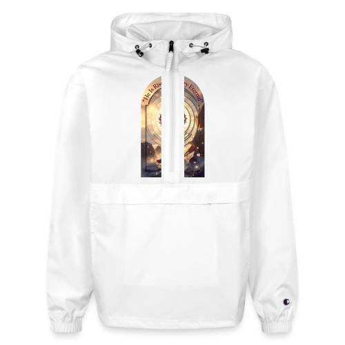 Easter He Is Risen Sacred Face T Shirt, wife Gift - Champion Packable Jacket