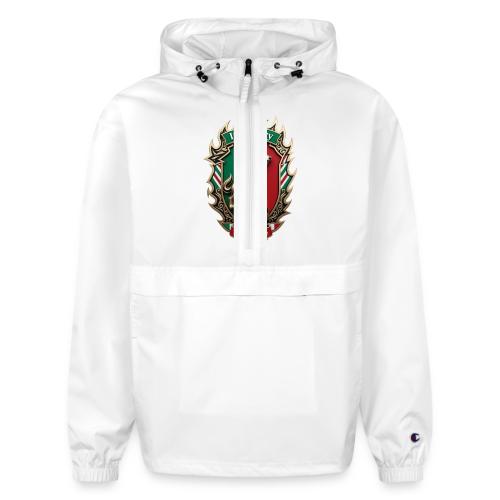 Italy Wolf Fury T-Shirt, Italian Flag Pride Gift - Champion Packable Jacket