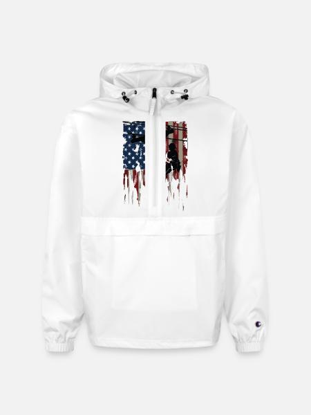 Blue Collar Patriot - Champion Packable Jacket - white