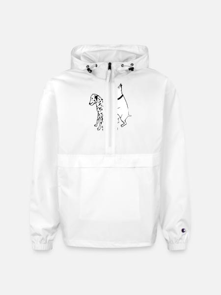 DALMATIAN DOG, TATTOO - Champion Packable Jacket - white