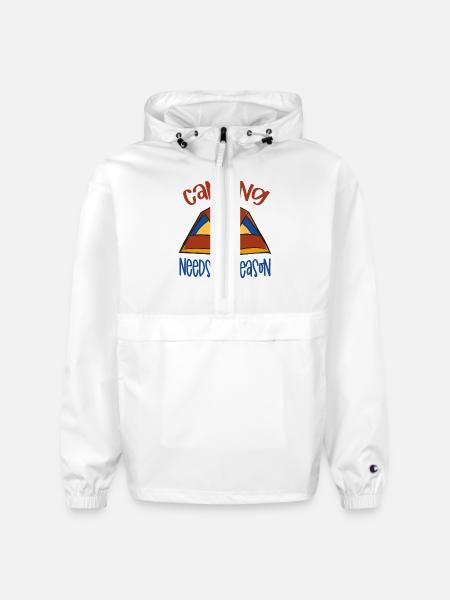 Camping Need No Reason - Champion Packable Jacket - white