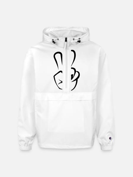 peace hand - Champion Packable Jacket - white