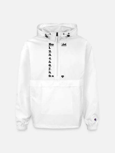 Bucket list - Silly designs - Champion Packable Jacket - white - Front