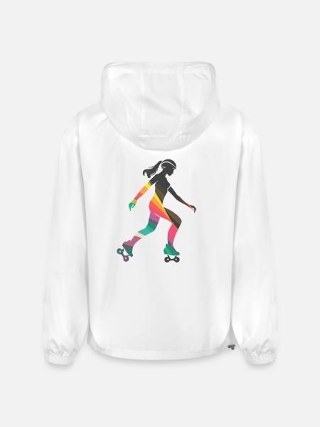 Roller Skating Girl - Champion Packable Jacket - white