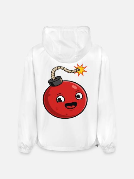 Playful Cartoon Bomb Design - Champion Packable Jacket - white