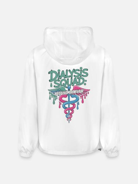 Dialysis Nurse Dialysis Squad Medical Assistant - Champion Packable Jacket - white - Back