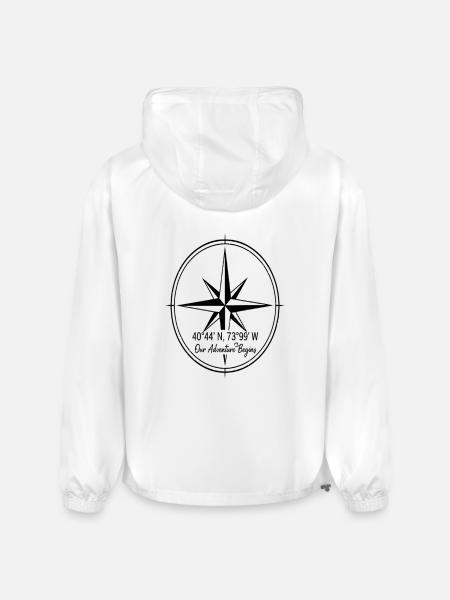 Compass Rose Adventure - Champion Packable Jacket - white