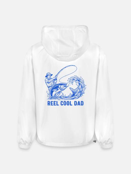 Reel Cool Dad Fishing - Champion Packable Jacket - white