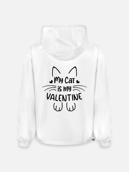 My Cat is My Valentines - Champion Packable Jacket - white