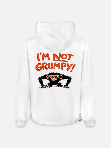 I'm Not Grumpy Monkey - Champion Packable Jacket - white