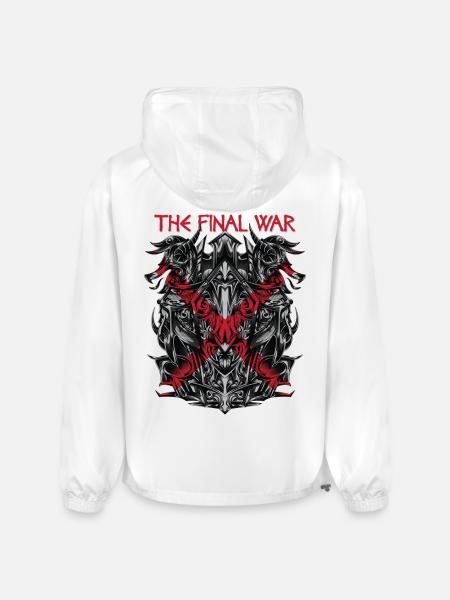 Final War Glyphs - Champion Packable Jacket - white