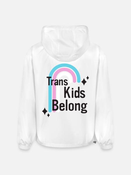 Trans Kids Belong - Champion Packable Jacket - white