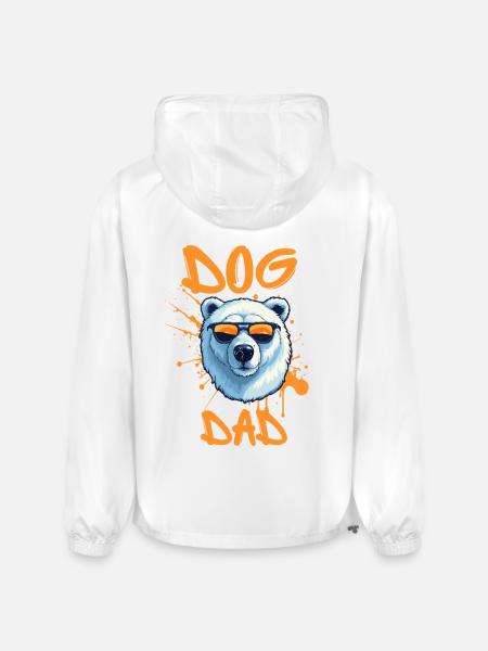 Dog Dad Graffiti Bear funny dogs  - Champion Packable Jacket - white