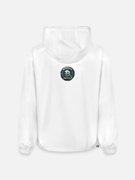 Bitcoin Price Circuit Emblem - Champion Packable Jacket - white