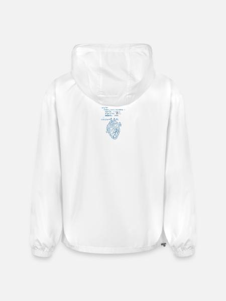 CodeHeart Anatomy Illustration - Champion Packable Jacket - white