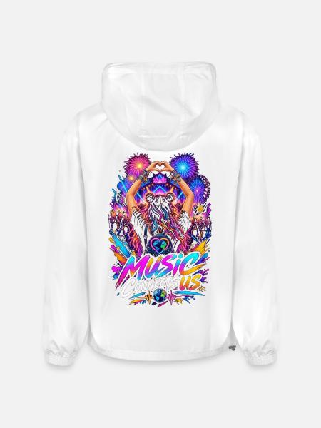 Music Connects Us - Champion Packable Jacket - white