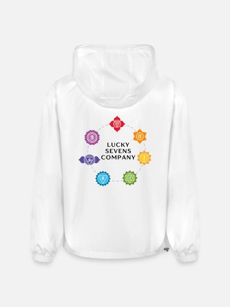 7 Chakras Design - Champion Packable Jacket - white - Back