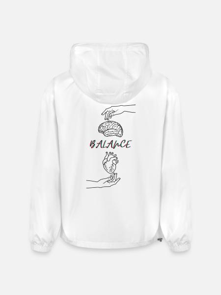The Balance = Brain & Heart - Champion Packable Jacket - white
