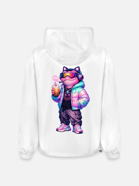 Retro CyberPunk Frog - Champion Packable Jacket - white