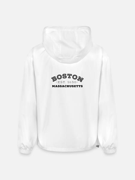 Boston Massachusetts - Champion Packable Jacket - white