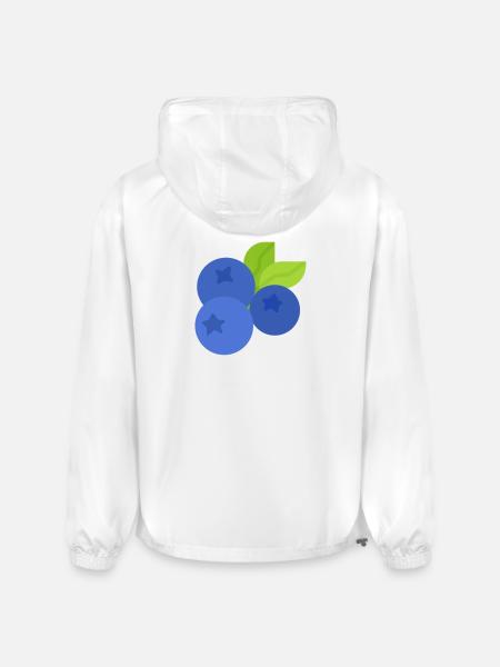 Fresh Blueberry Botanical Illustration - Champion Packable Jacket - white