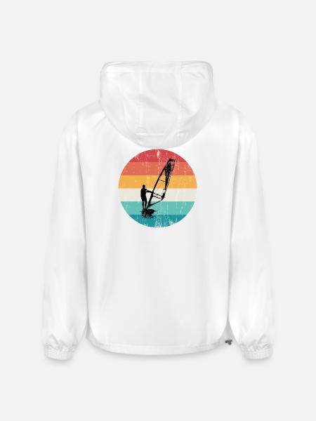 Retro Windsurf Sunset Circle - Champion Packable Jacket - white