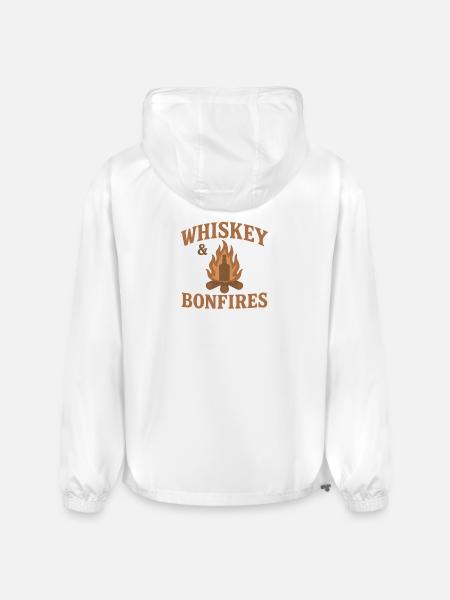 Whiskey Bonfires Outdoor Logo - Champion Packable Jacket - white
