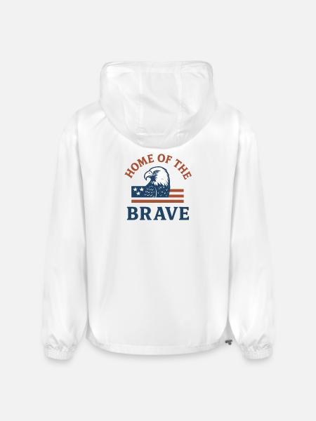 Patriotic Eagle with Bold Text - Champion Packable Jacket - white