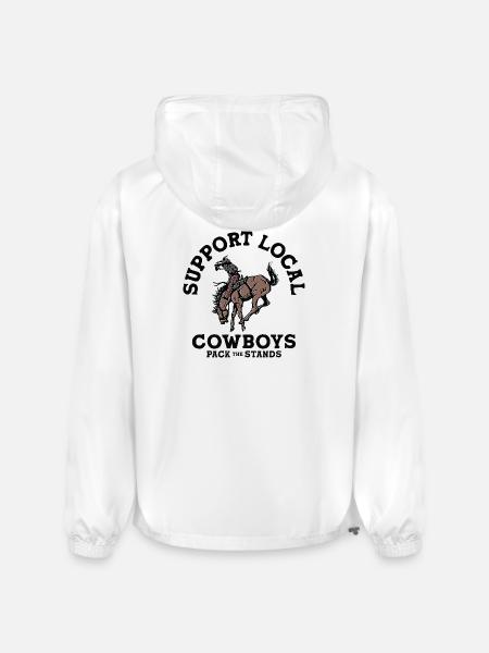 Soutenez les cow-boys locaux - Coupe-vent imperméable pliable Champion - blanc