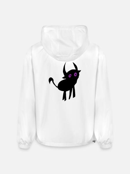 Whimsical Alien Face Design - Champion Packable Jacket - white