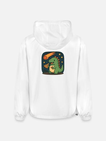 Dinosaur Space Adventure Design - Champion Packable Jacket - white