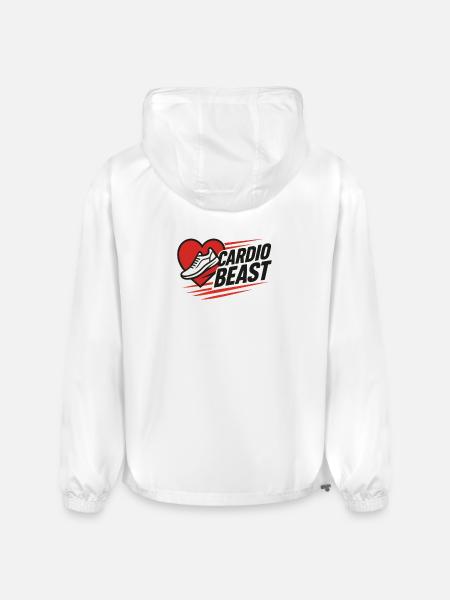 Cardio Beast Heartbeat Run Logo - Champion Packable Jacket - white
