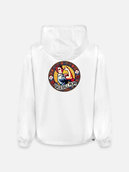 Baseball Mom 1970s Emblem - Champion Packable Jacket - white