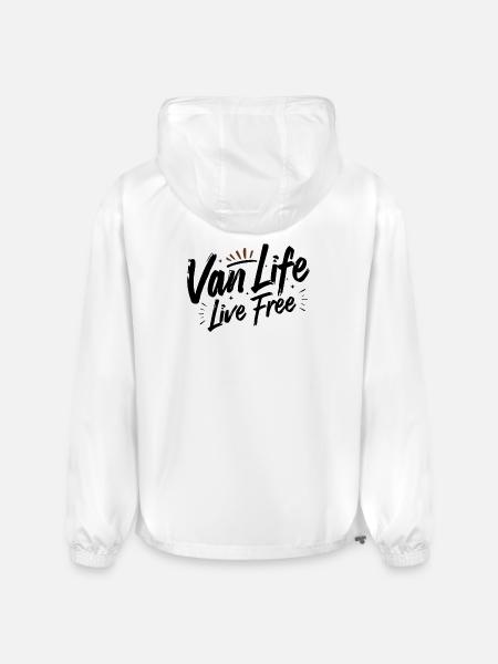 Van Life - Nocturnal Silhouette Sunburst - Champion Packable Jacket - white