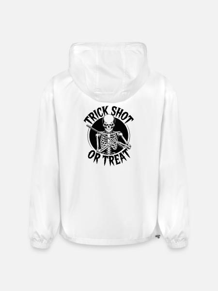 Trick Shot or Treat Skeleton - Champion Packable Jacket - white