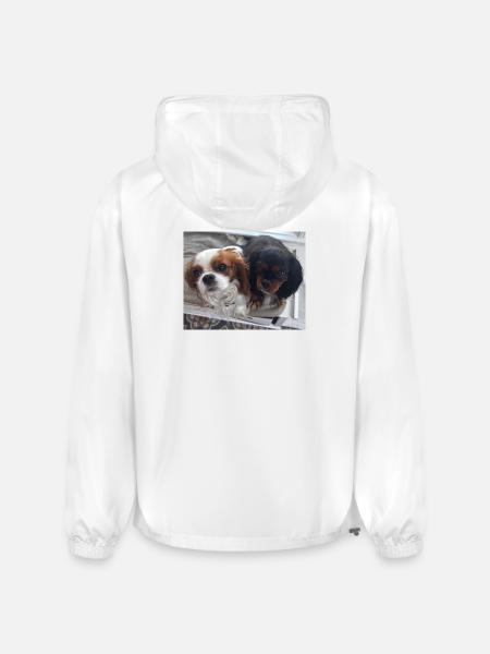 Cavalier Duo on Bench - Champion Packable Jacket - white