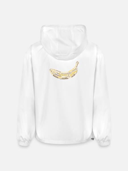 Banana Smile Wordcloud Tee - Champion Packable Jacket - white - Back