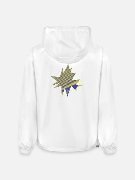 Vibrant Nebula Starburst - Champion Packable Jacket - white