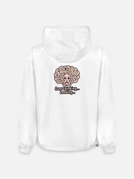 Overthinking Loading Brain - Champion Packable Jacket - white