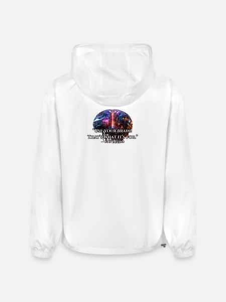 Neon Circuit Brain - Champion Packable Jacket - white