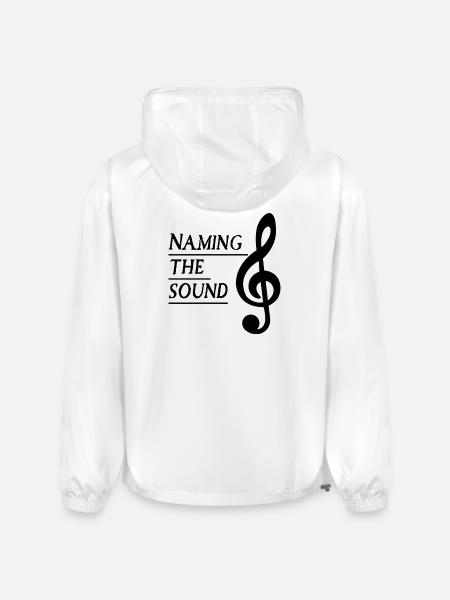 Bold Treble Clef Line Art - Champion Packable Jacket - white