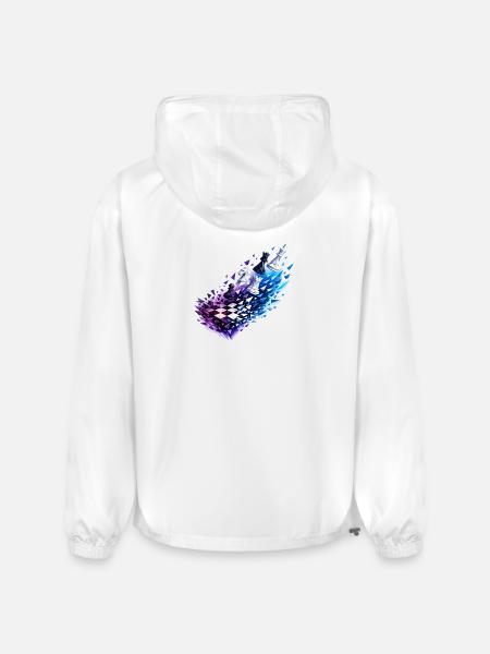 Chromatic Chess Glyph Burst - Champion Packable Jacket - white