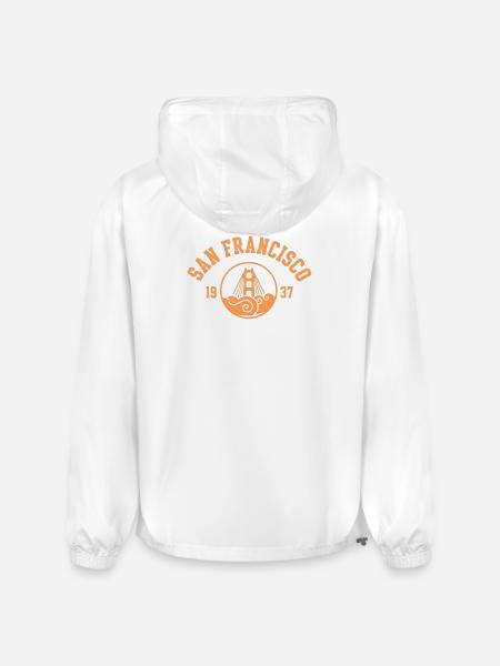 Golden Gate Bridge Emblem - Champion Packable Jacket - white