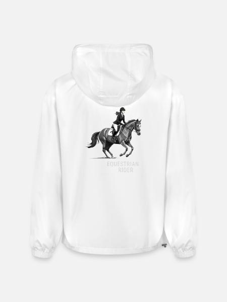 Monochrome Equestrian Rider - Champion Packable Jacket - white