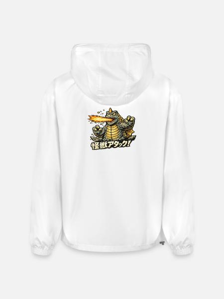 Kaiju Dragon Inferno Attack - Champion Packable Jacket - white
