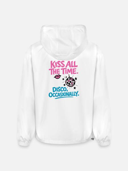 Kiss all the time - Champion Packable Jacket - white
