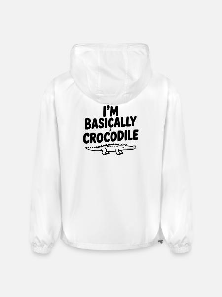 I'm Basically a Crocodile - Champion Packable Jacket - white