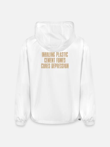 Plastic Fume Mood Pollution - Champion Packable Jacket - white
